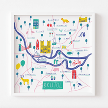 Load image into Gallery viewer, Square Bristol Map Digital Print
