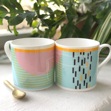 Load image into Gallery viewer, Blue Abstract Painting Bone China Mug
