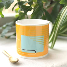 Load image into Gallery viewer, Orange Abstract Painting Bone China Mug

